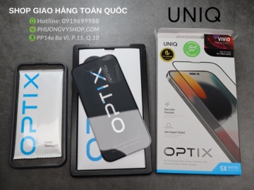 Dán cường lực iPhone 14 Pro 6.1" - UniQ VIVID (full viền đen)
